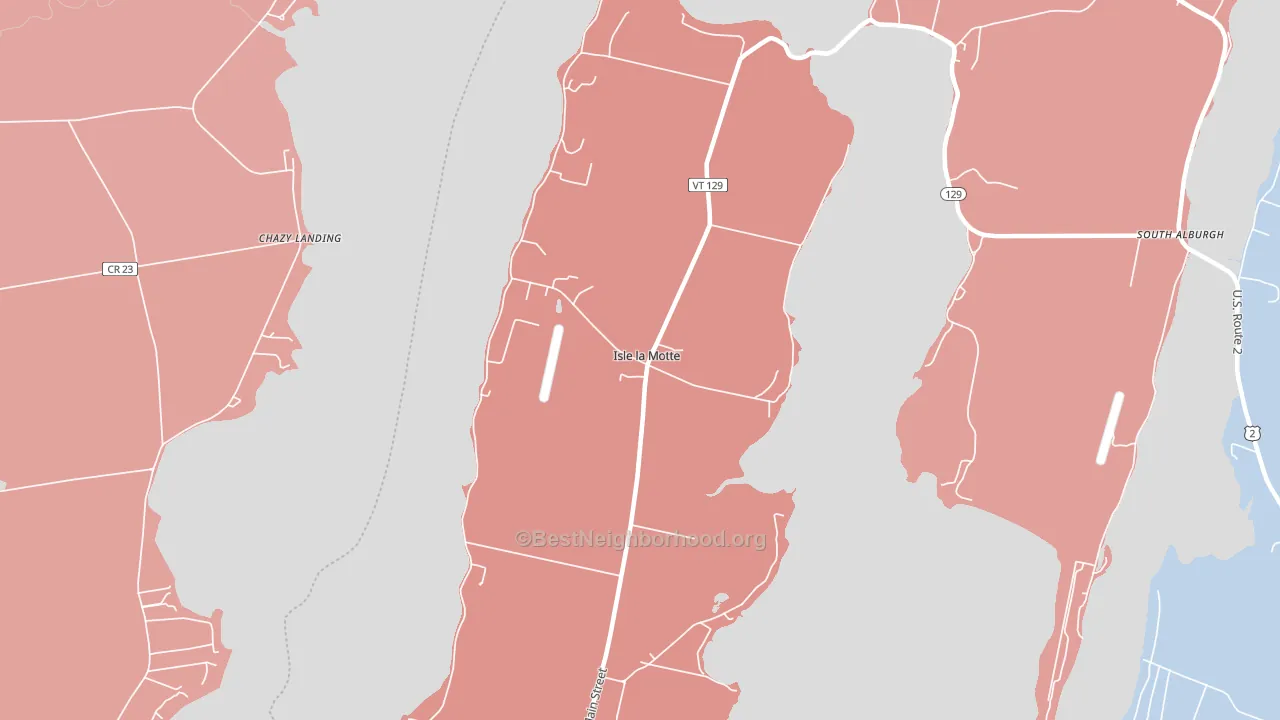 Isle La Motte, VT block-group political-lean map