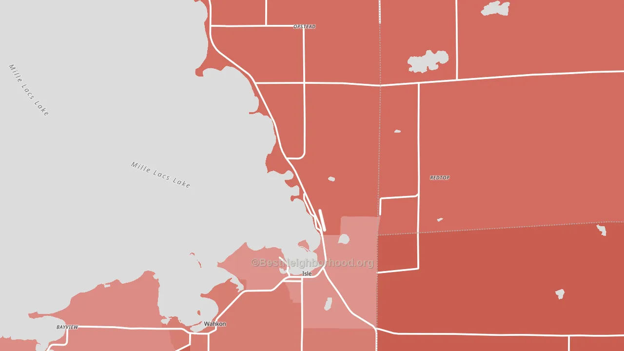 Isle, MN block-group political-lean map