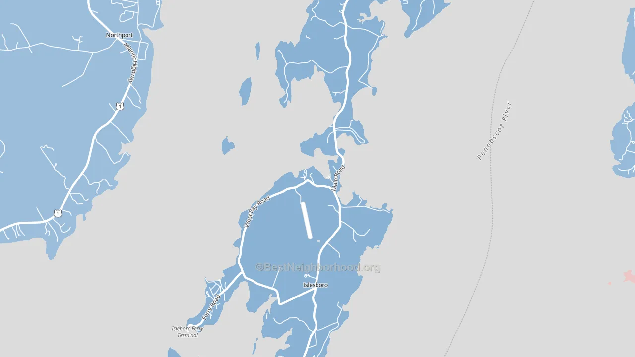 Islesboro, ME block-group political-lean map