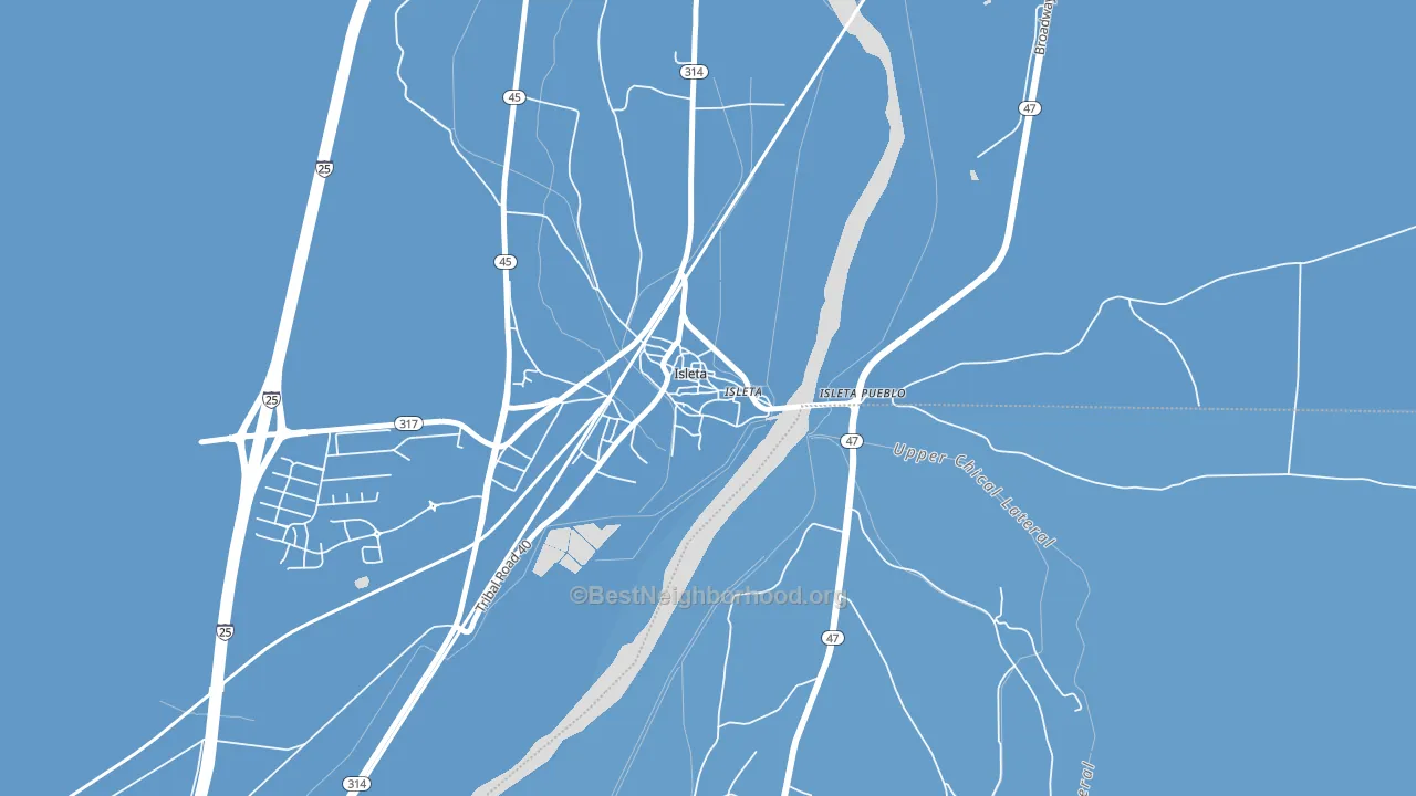 Isleta Village Proper, NM block-group political-lean map