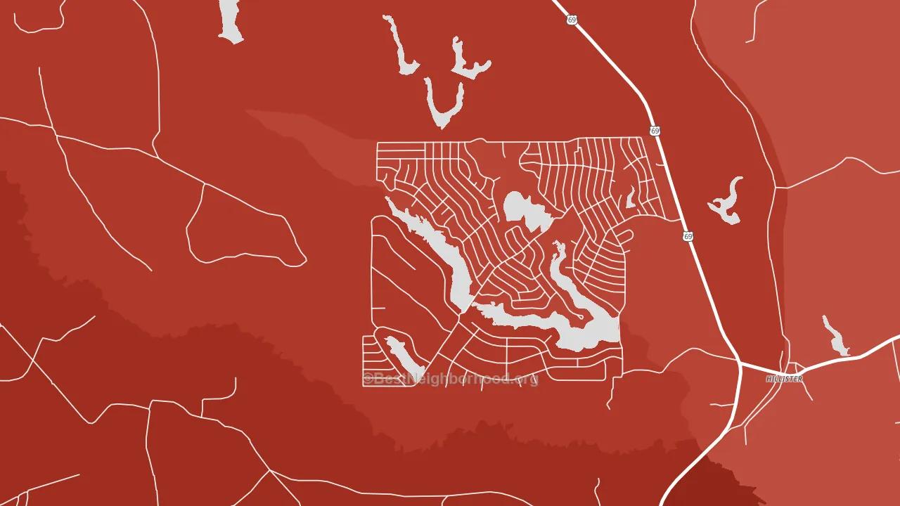Ivanhoe North, TX block-group political-lean map