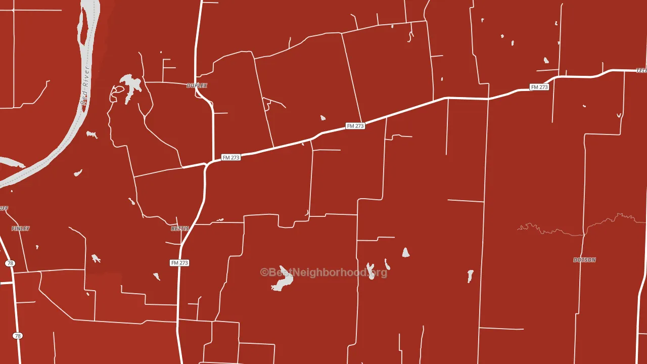 Ivanhoe, TX block-group political-lean map