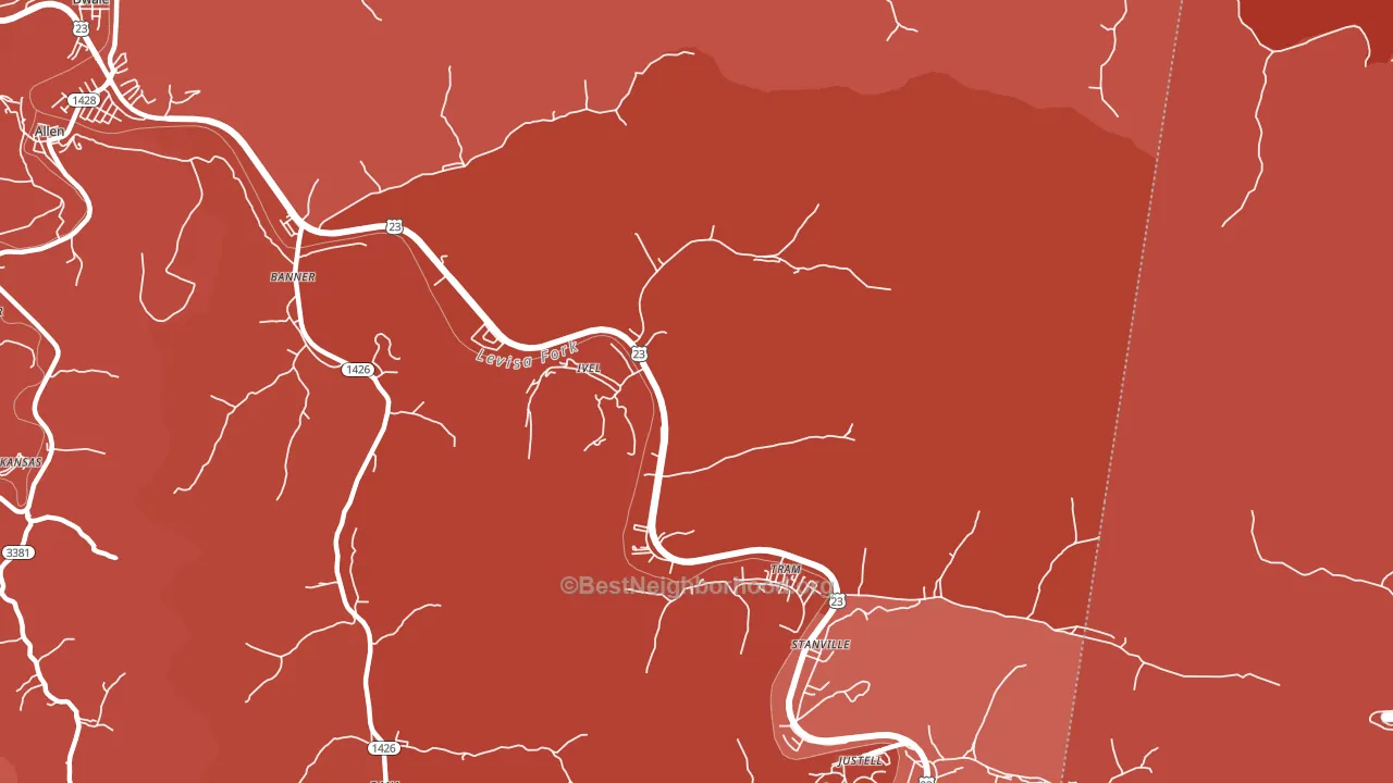 Ivel, KY block-group political-lean map