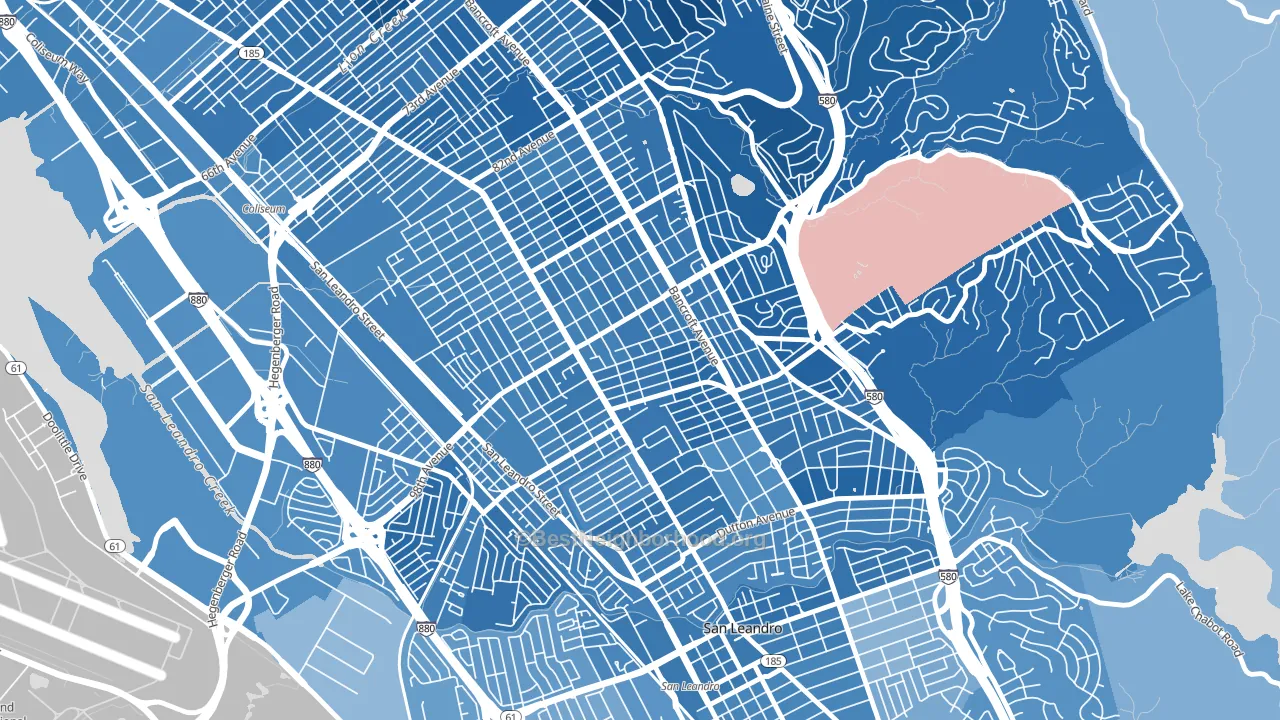 Iveywood, Oakland, CA block-group political-lean map