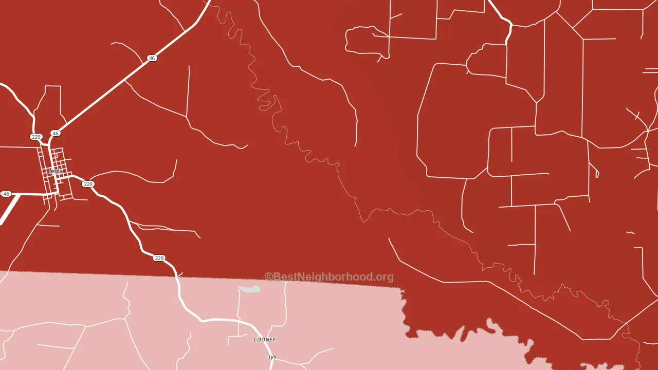Ivy, AR block-group political-lean map