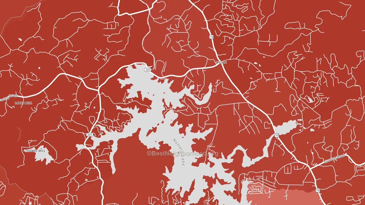 Ivy Log, GA block-group political-lean map