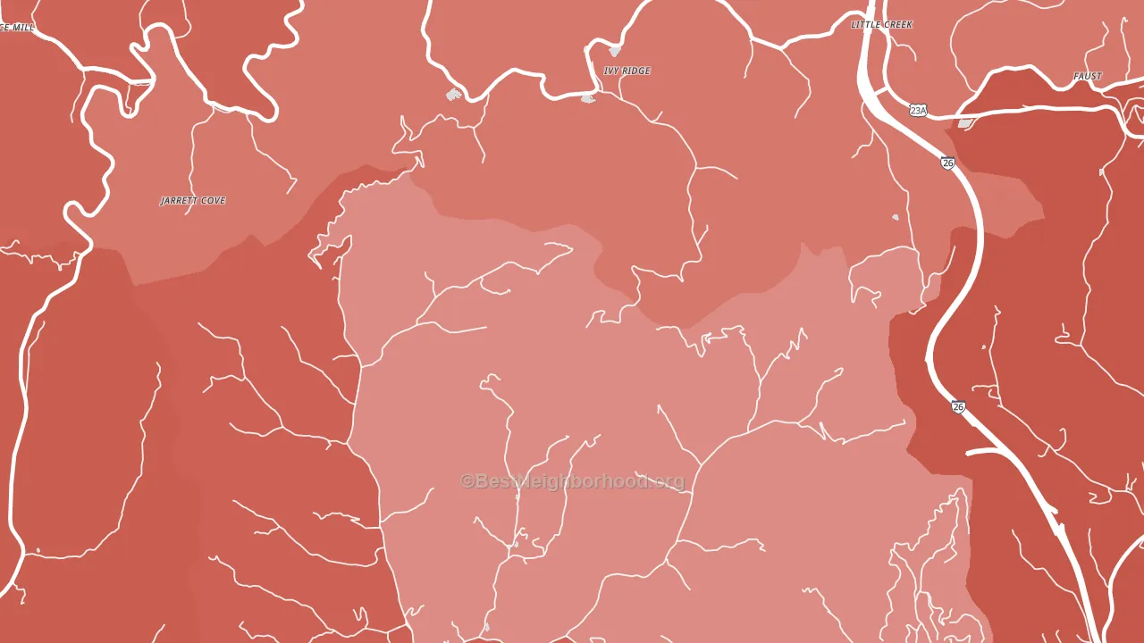 Ivy Ridge, NC block-group political-lean map
