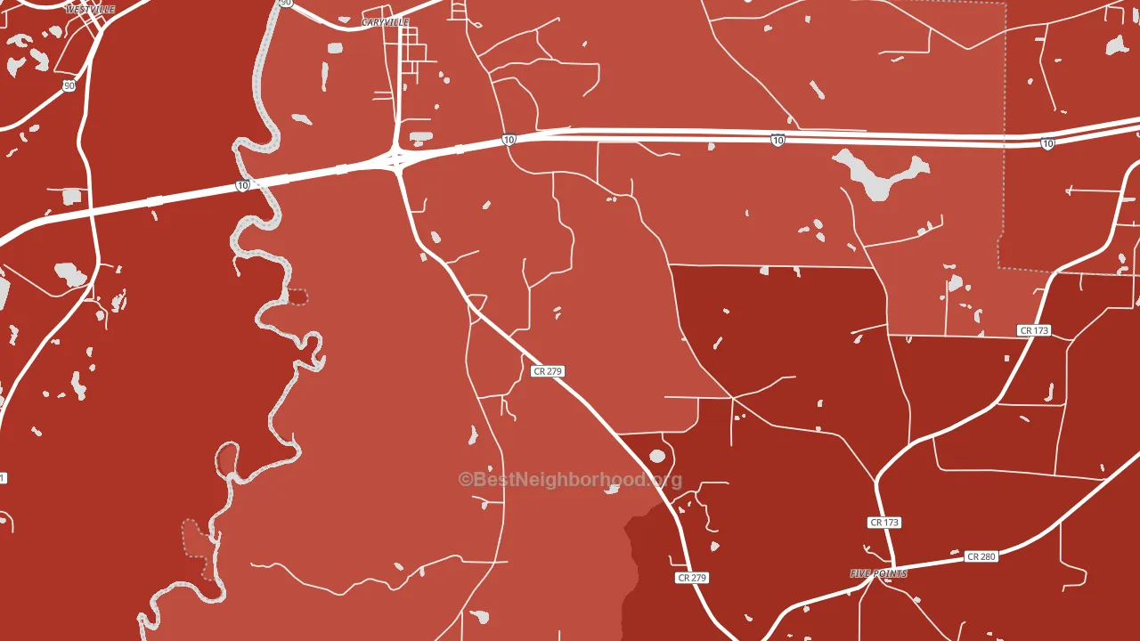 Izagora, FL block-group political-lean map