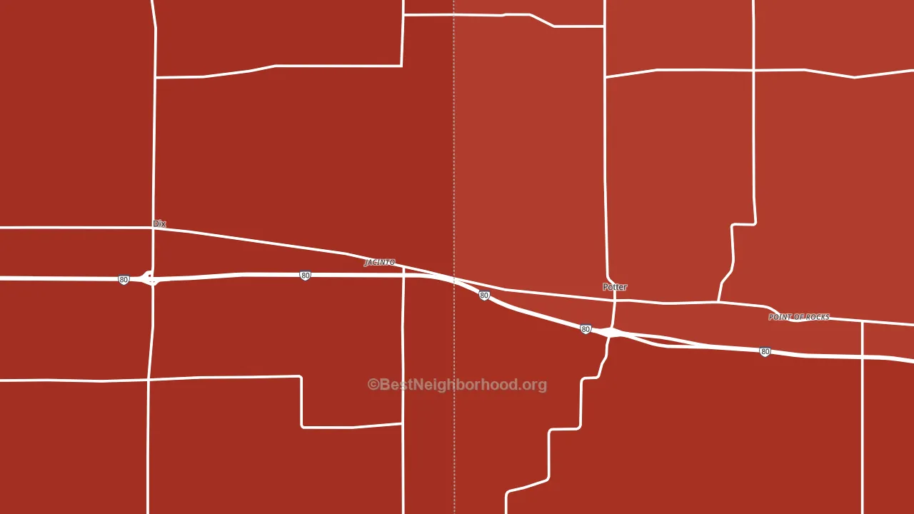 Jacinto, NE block-group political-lean map