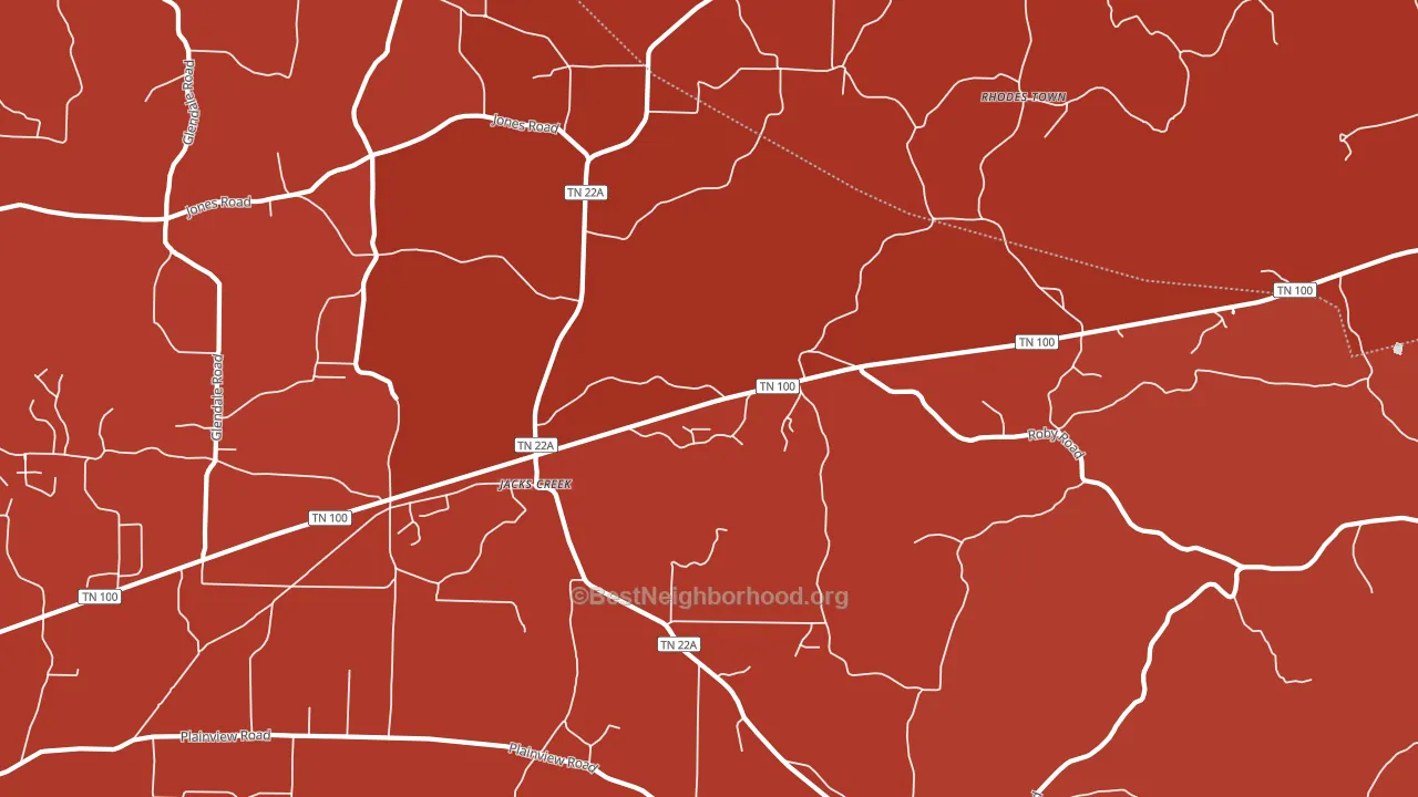 Jacks Creek, TN block-group political-lean map