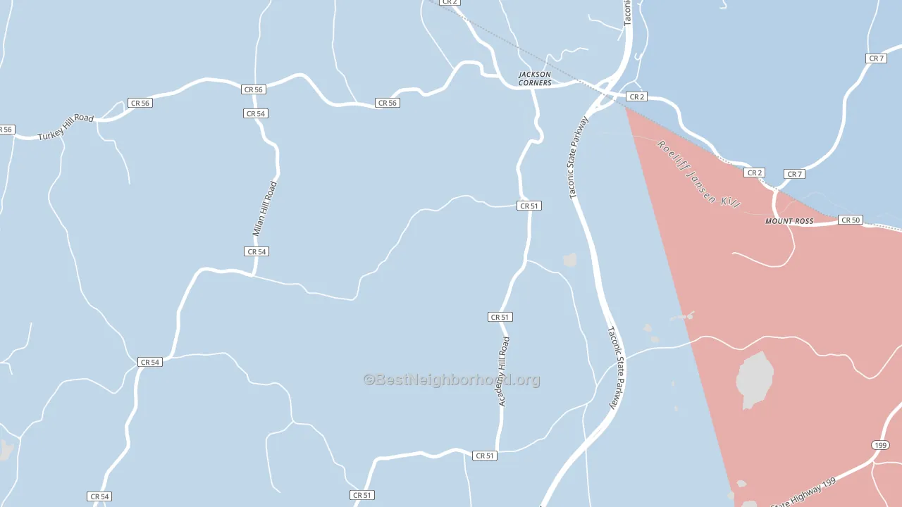 Jackson Corners, NY block-group political-lean map