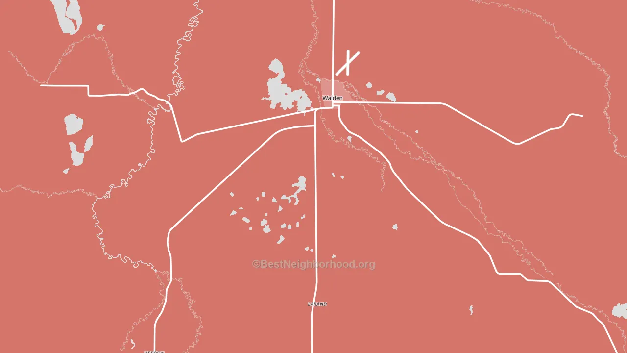 Jackson County, CO block-group political-lean map