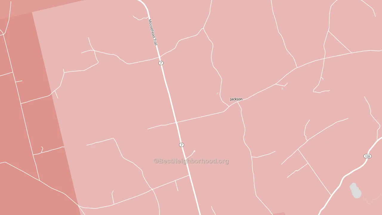 Jackson, ME block-group political-lean map