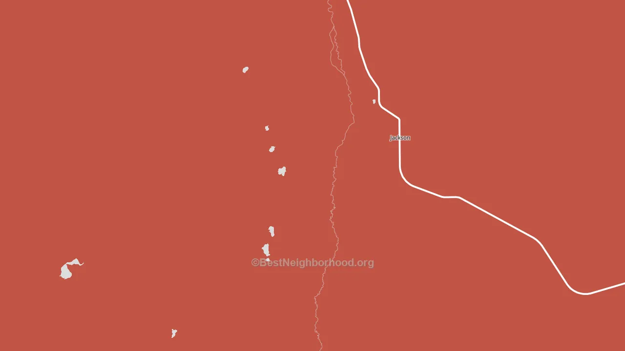 Jackson, MT block-group political-lean map