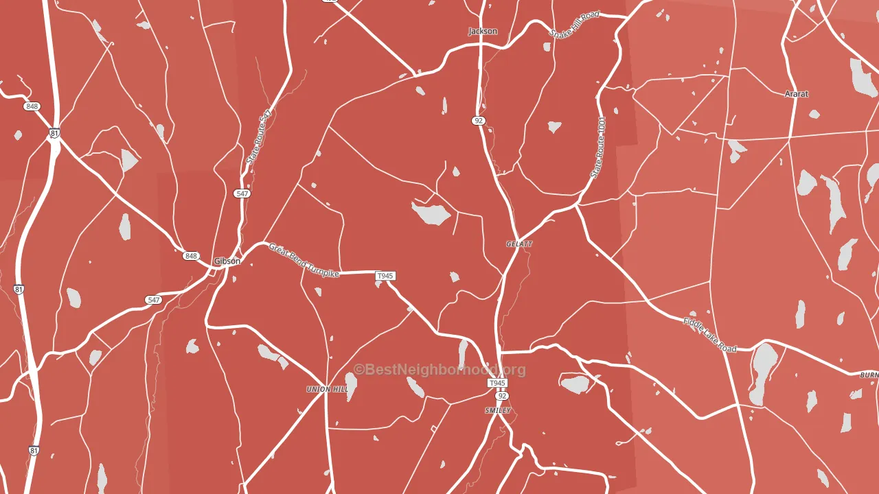 Jackson, PA block-group political-lean map