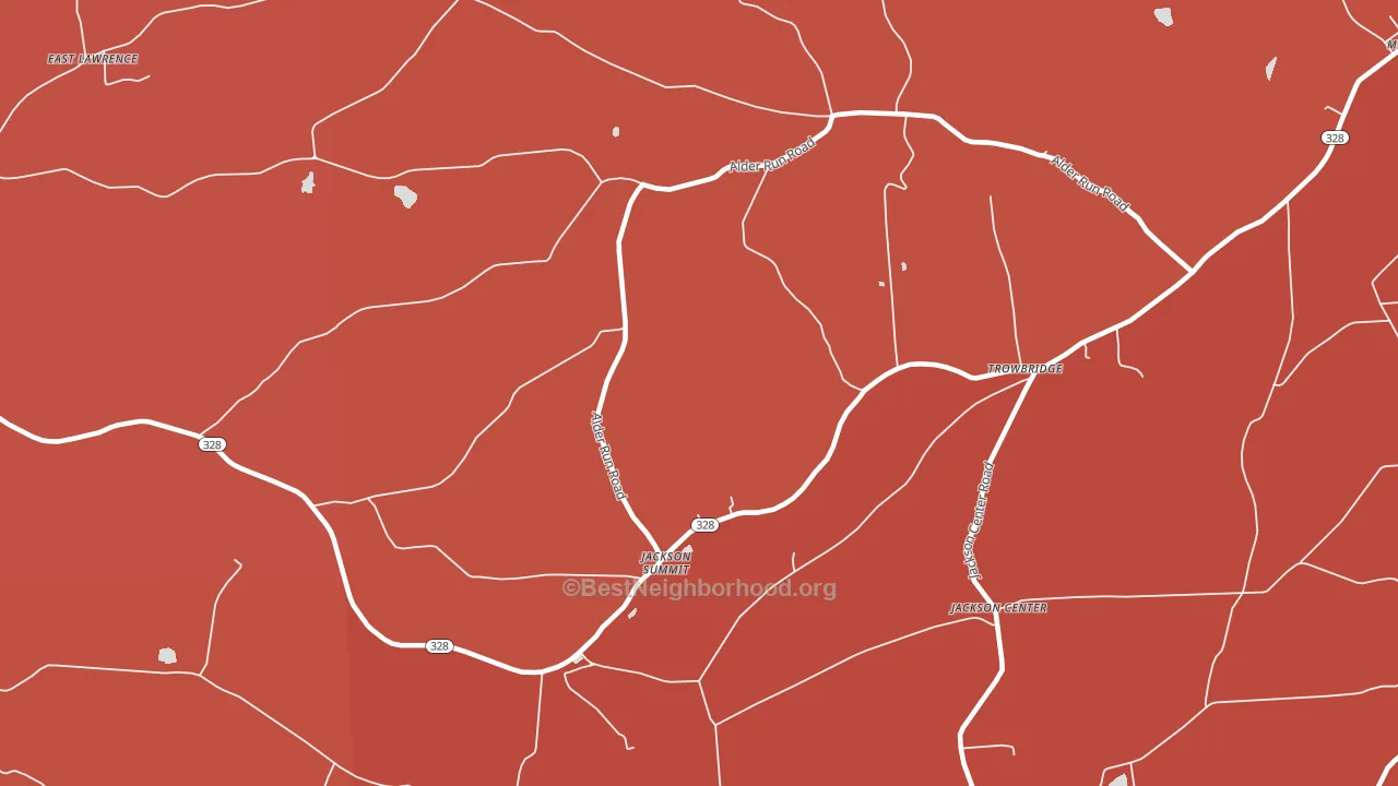 Jackson Summit, PA block-group political-lean map
