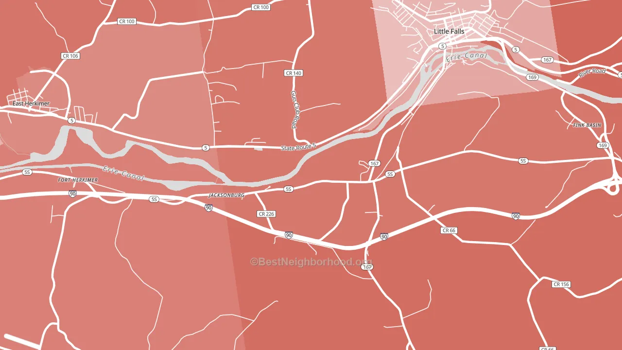 Jacksonburg, NY block-group political-lean map
