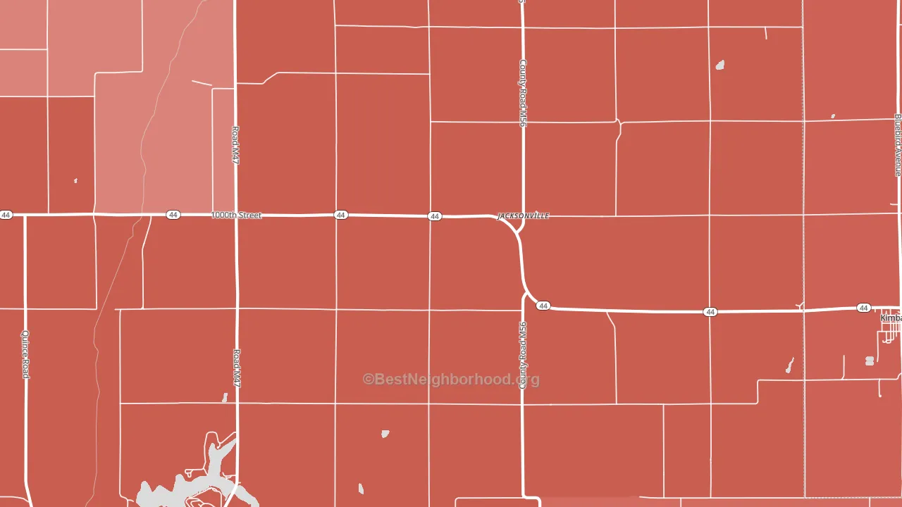 Jacksonville, IA block-group political-lean map