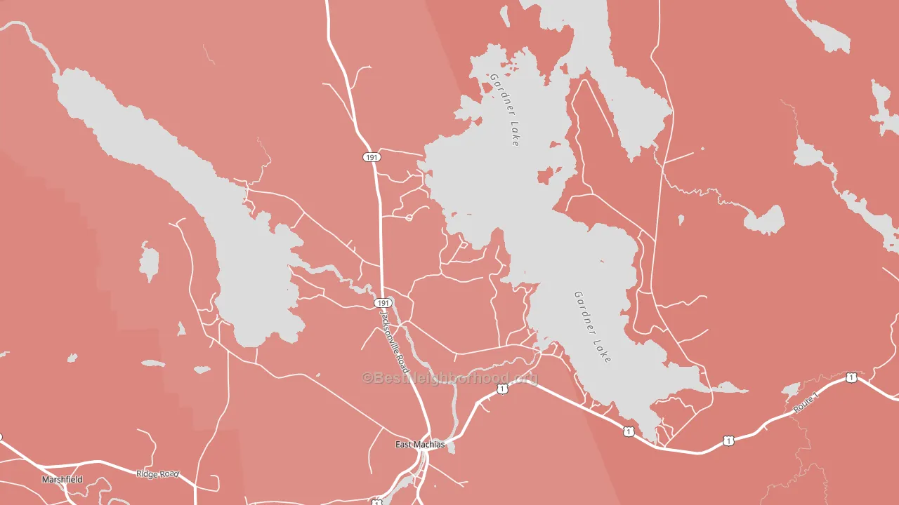Jacksonville, ME block-group political-lean map