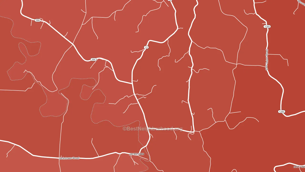 Jackstown, KY block-group political-lean map