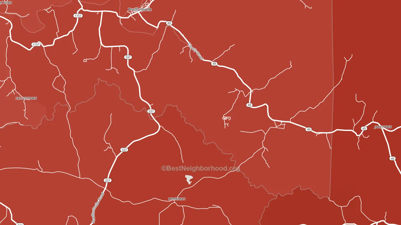 Jacktown, KY block-group political-lean map