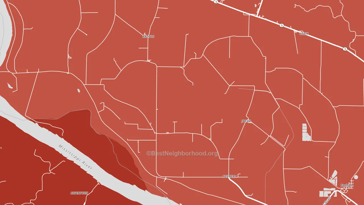 Jacob, IL block-group political-lean map