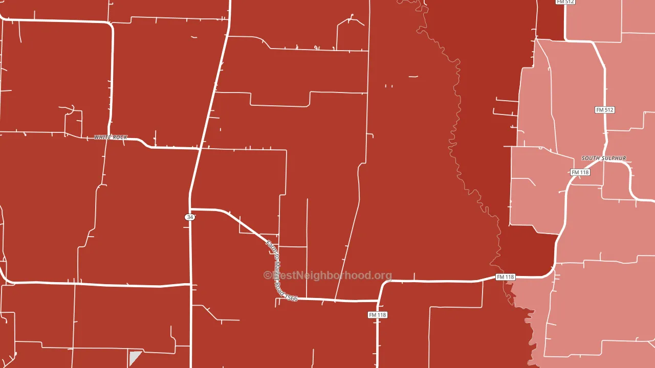 Jacobia, TX block-group political-lean map