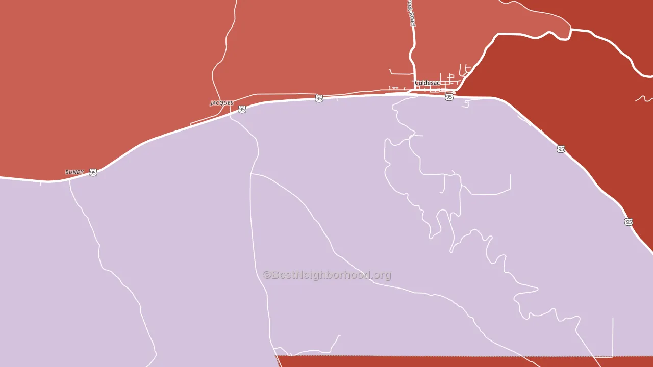 Jacques, ID block-group political-lean map