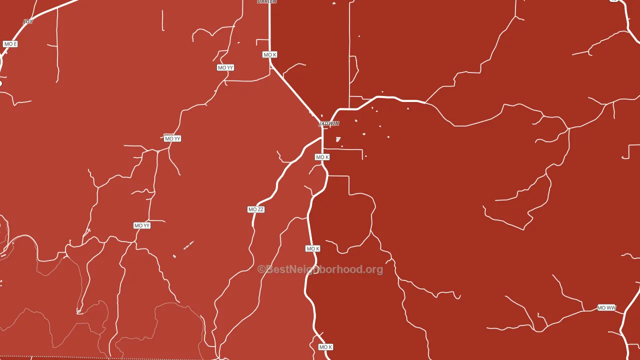 Jadwin, MO block-group political-lean map