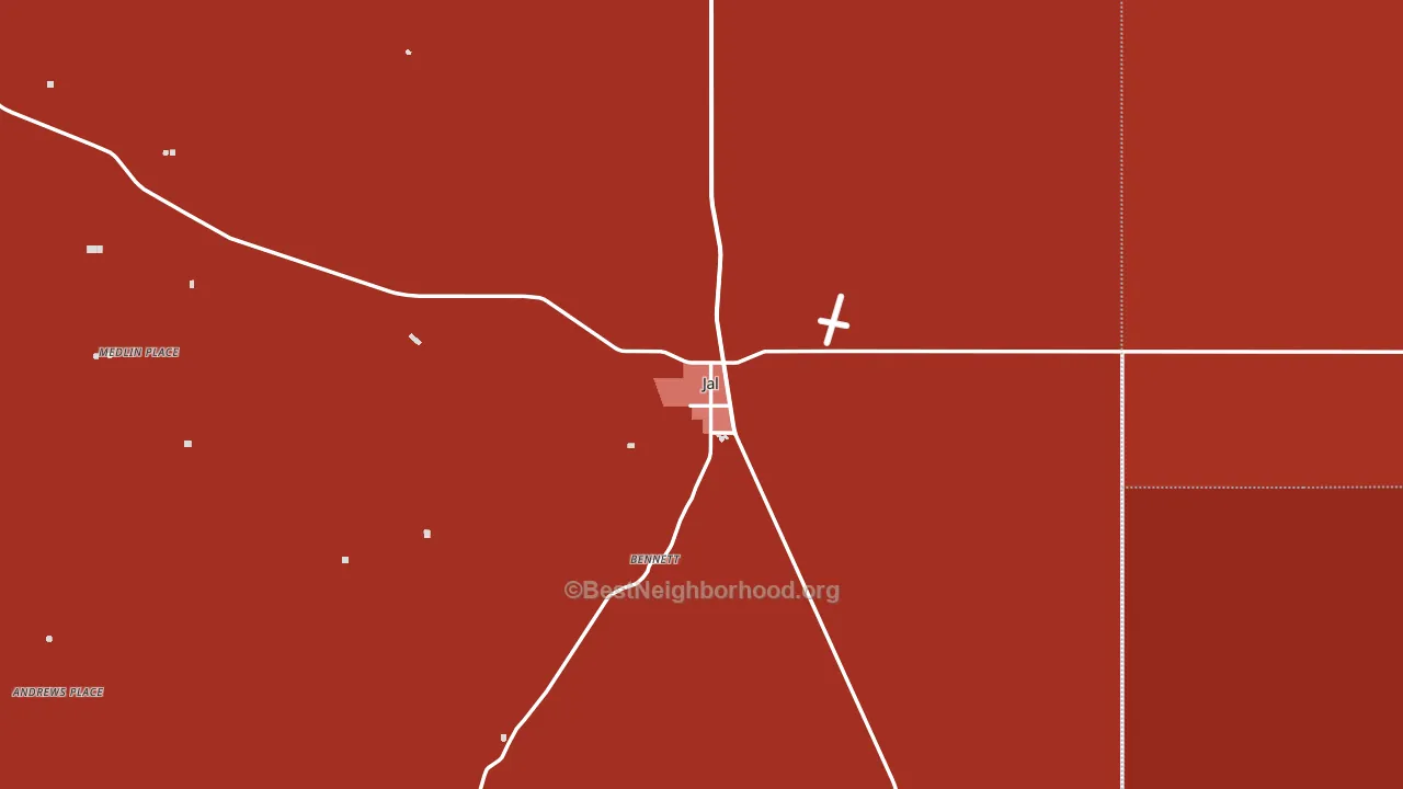 Jal, NM block-group political-lean map