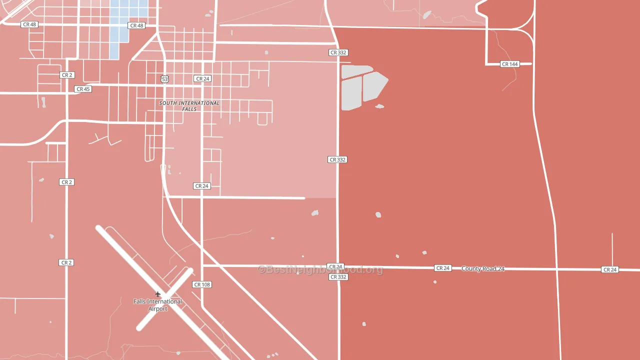 Jameson, MN block-group political-lean map
