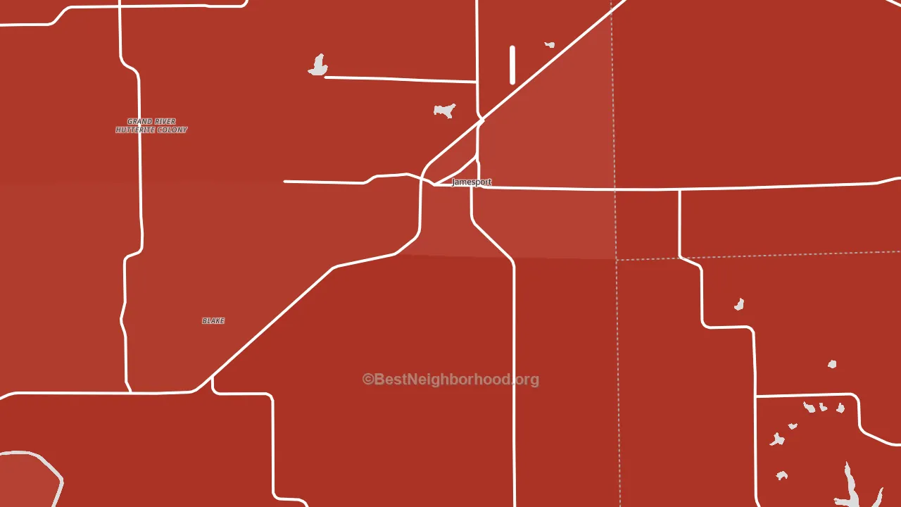 Jamesport, MO block-group political-lean map