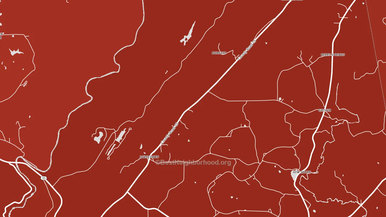Jamestown, AL block-group political-lean map