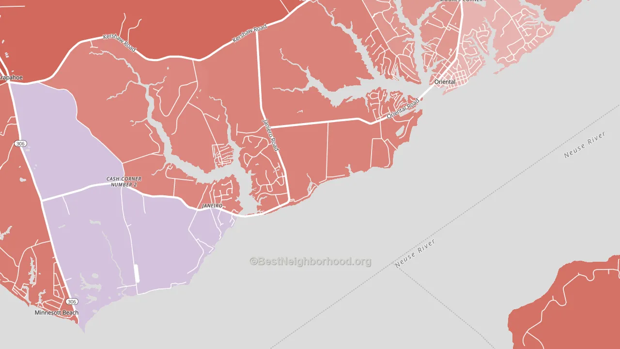 Janeiro, NC block-group political-lean map