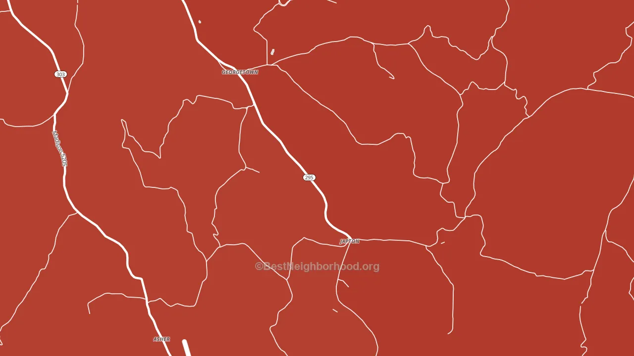Japton, AR block-group political-lean map