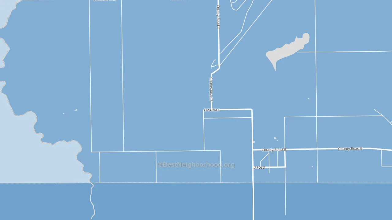 Jaroso, CO block-group political-lean map