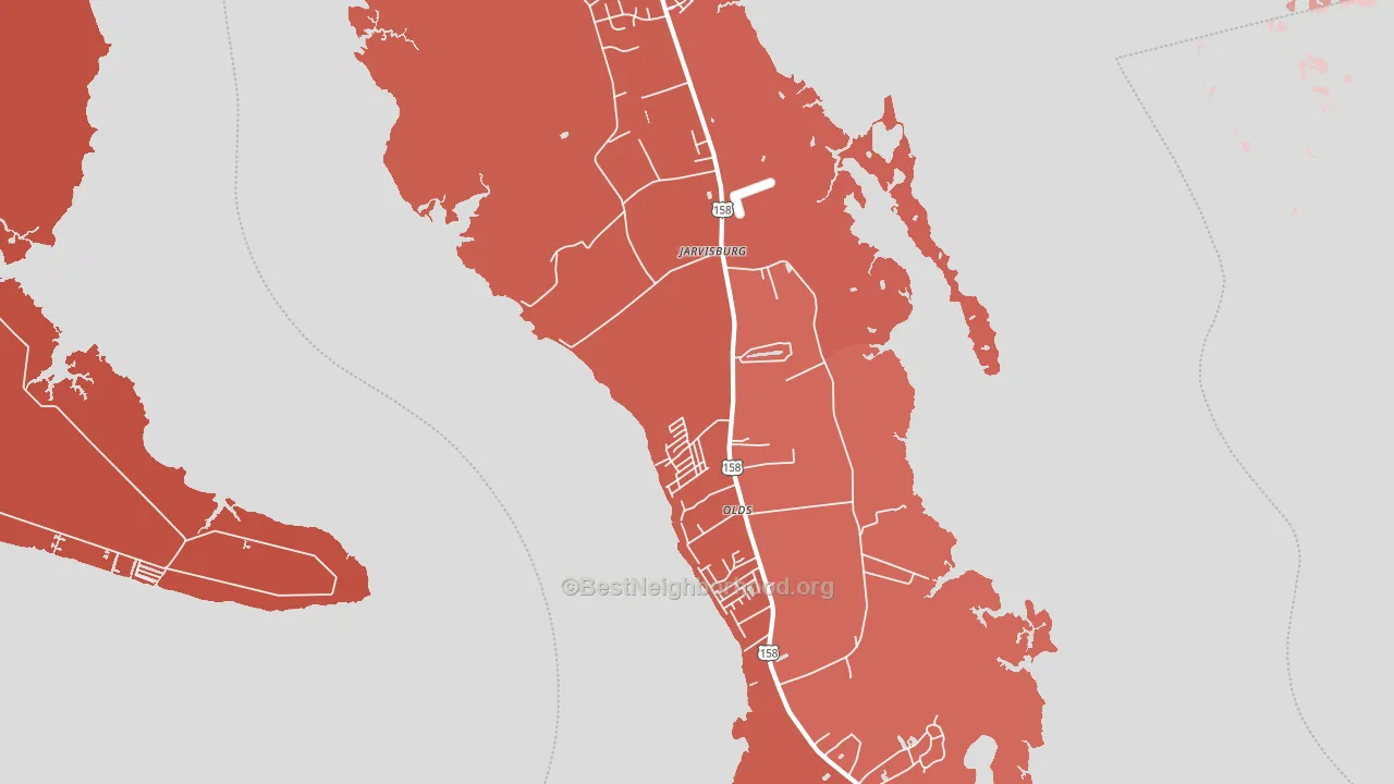 Jarvisburg, NC block-group political-lean map