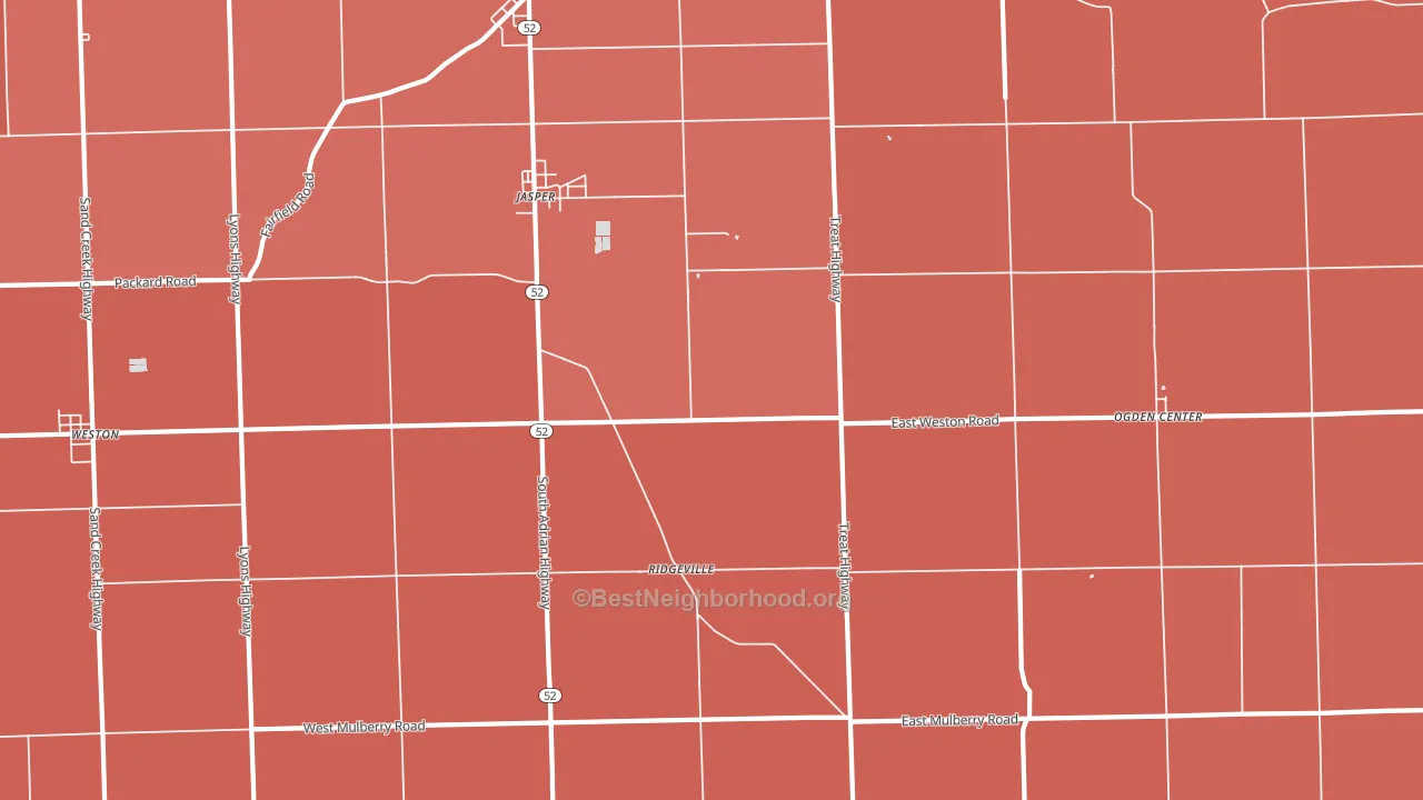 Jasper, MI block-group political-lean map