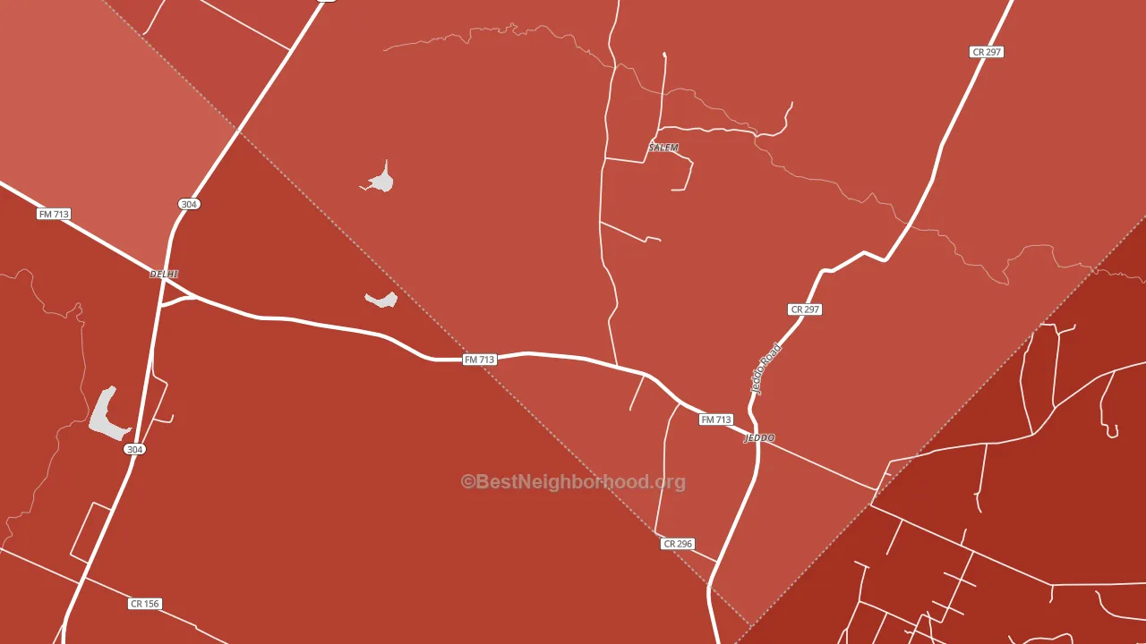 Jeddo, TX block-group political-lean map