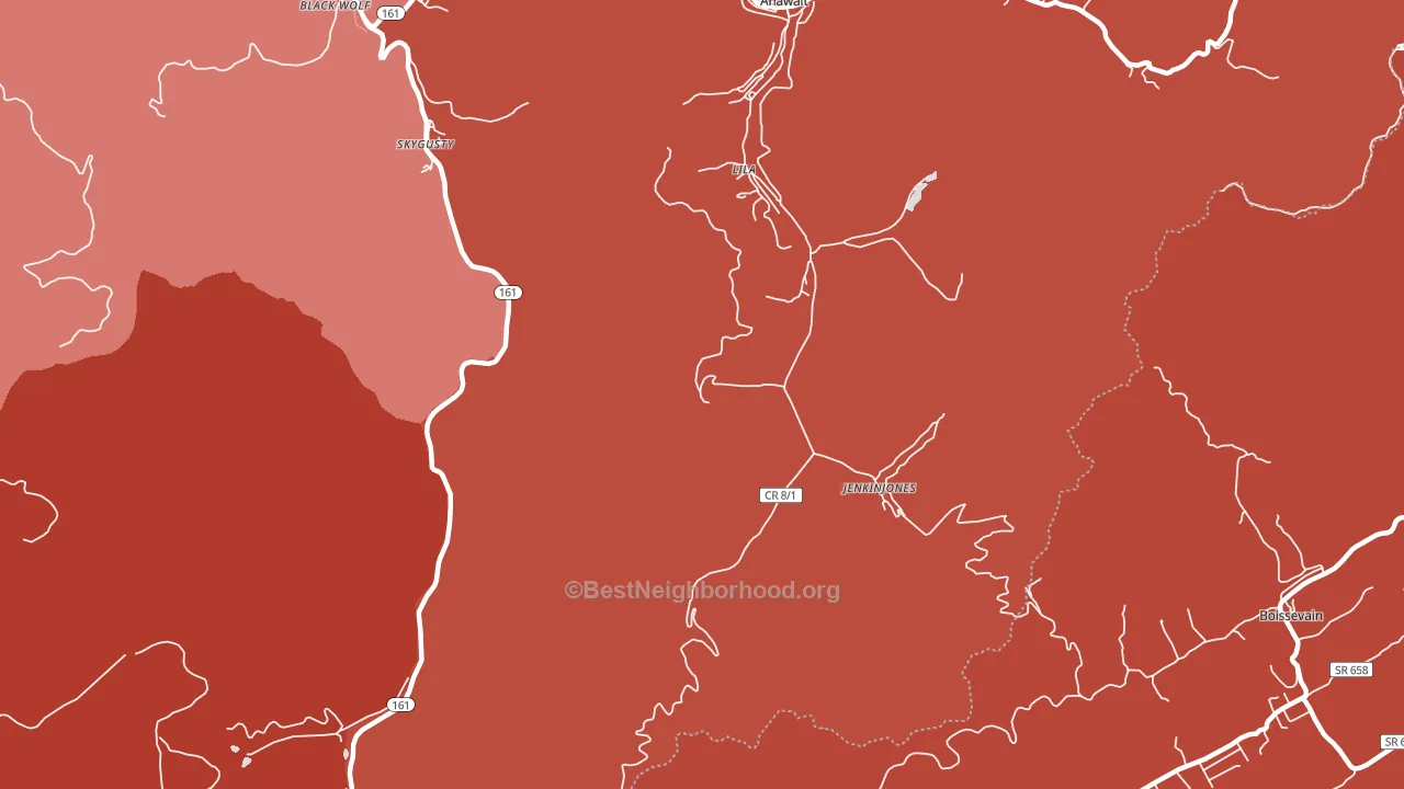 Jenkinjones, WV block-group political-lean map