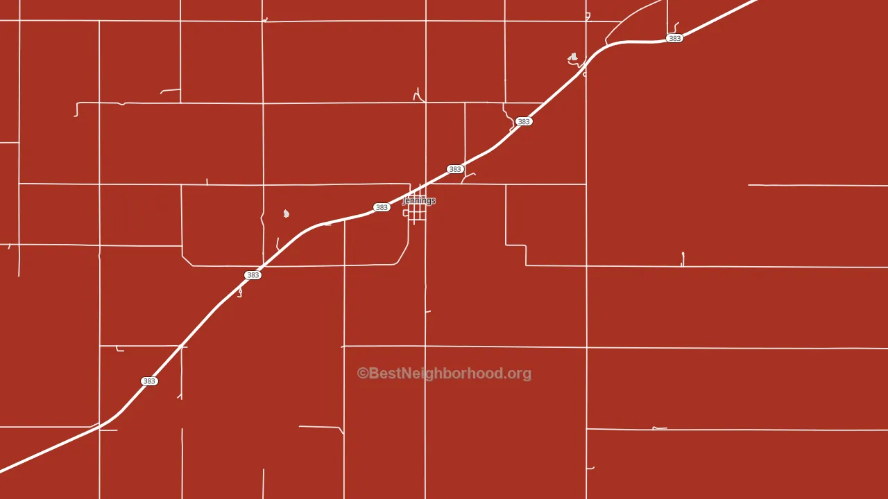 Jennings, KS block-group political-lean map