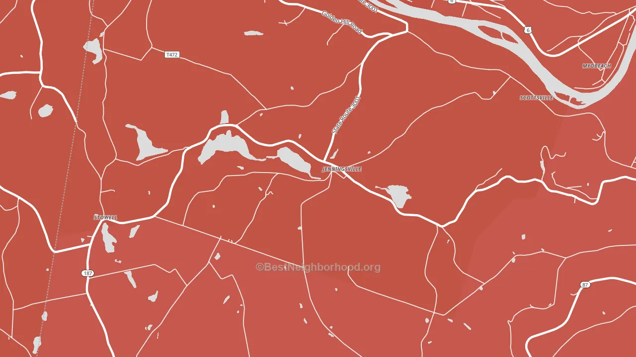 Jenningsville, PA block-group political-lean map