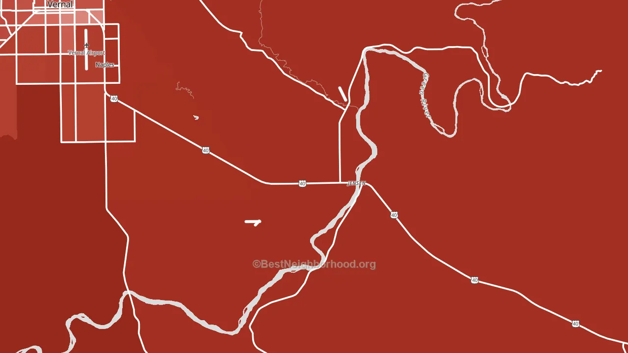 Jensen, UT block-group political-lean map