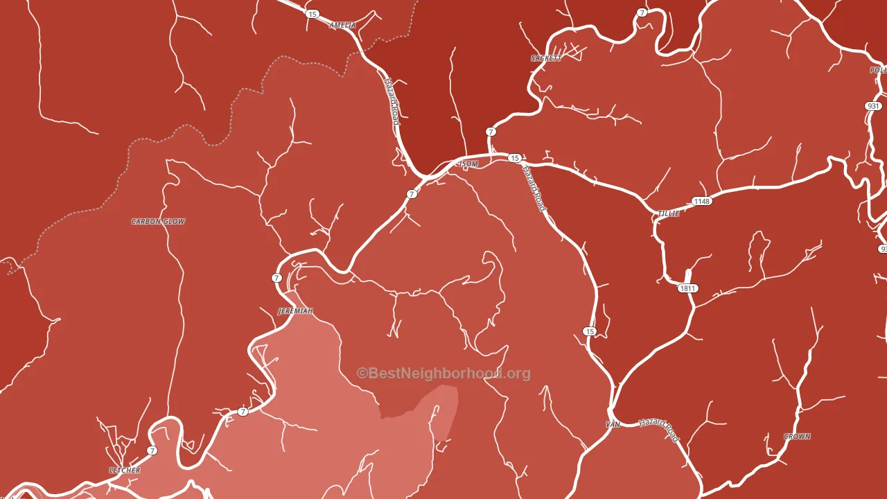 Jeremiah, KY block-group political-lean map