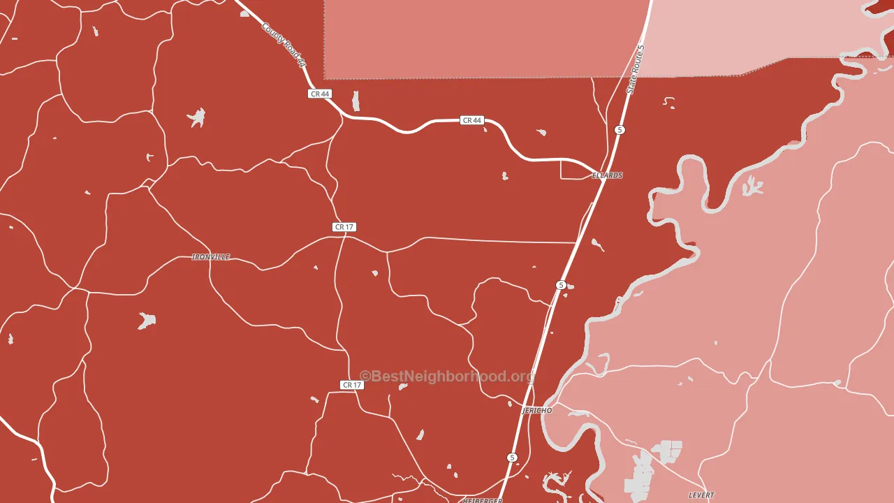 Jericho, AL block-group political-lean map