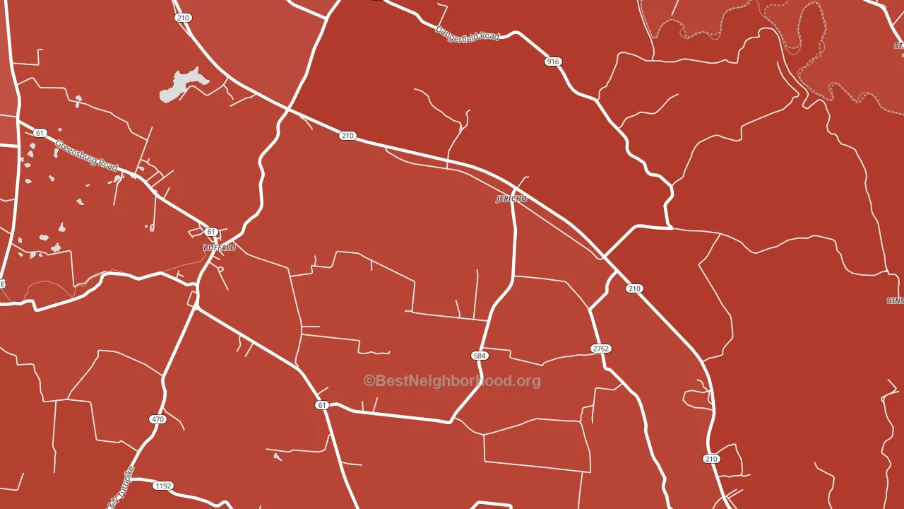 Jericho, KY block-group political-lean map