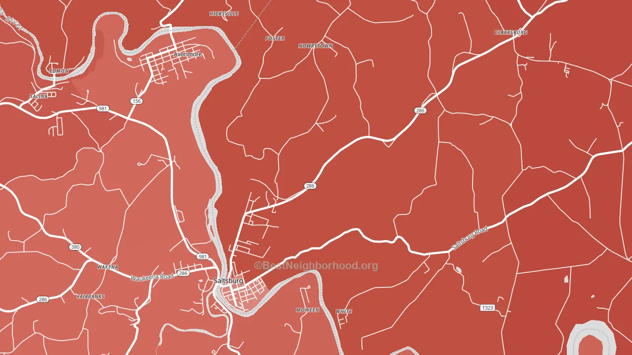 Jericho, PA block-group political-lean map