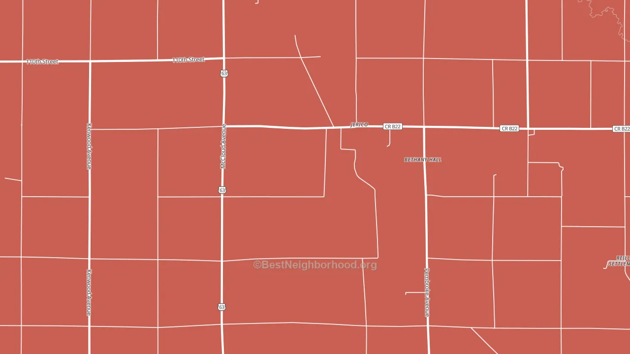 Jerico, IA block-group political-lean map