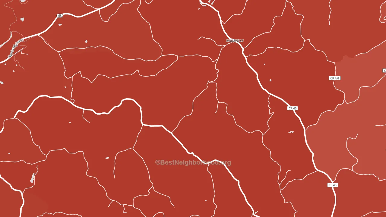 Jerrys Run, WV block-group political-lean map