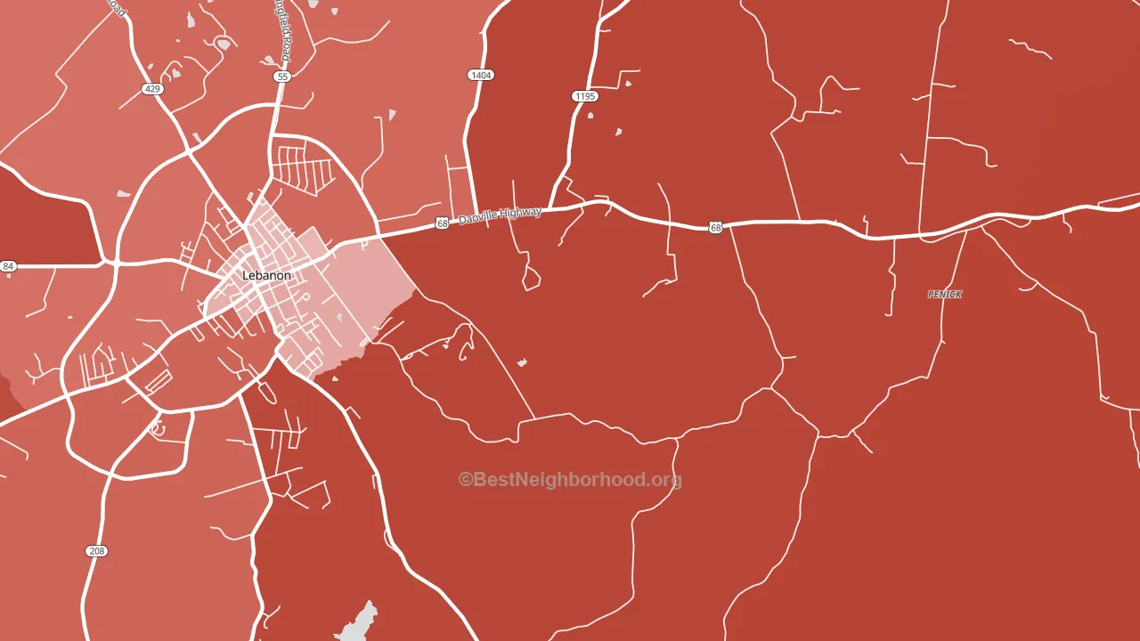 Jessietown, KY block-group political-lean map